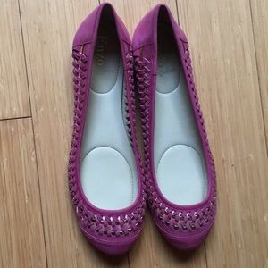 NEVER WORN Enzo pink flats size 10